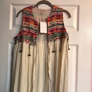 NWT embroidered vest